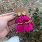 Fuchsia Tassel Earrings