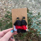 Red & Black Tassel Earrings