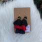 Red & Black Tassel Earrings