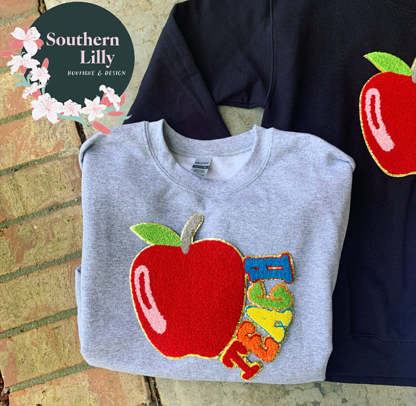 Teach Primary Colors Patch Sweatshirt