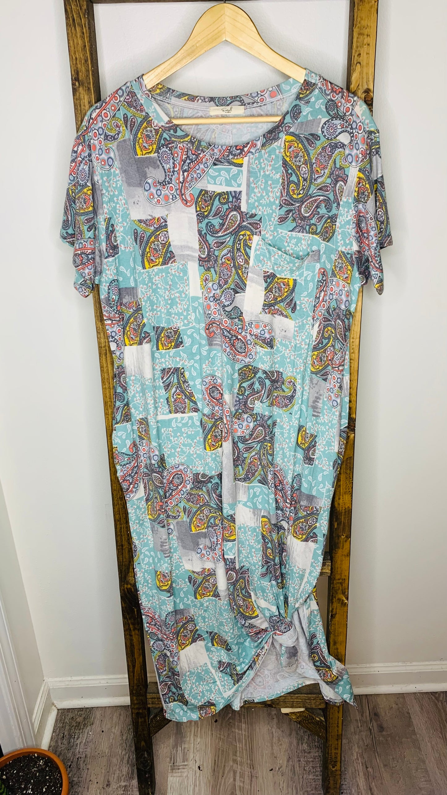 Easel Patchwork Maxi Dress S