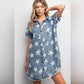 Easel Star Print Mini Dress S