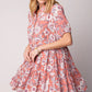 Easel Floral Button Front Dress S