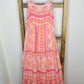 Easel Pink Bandana Print Maxi Dress S