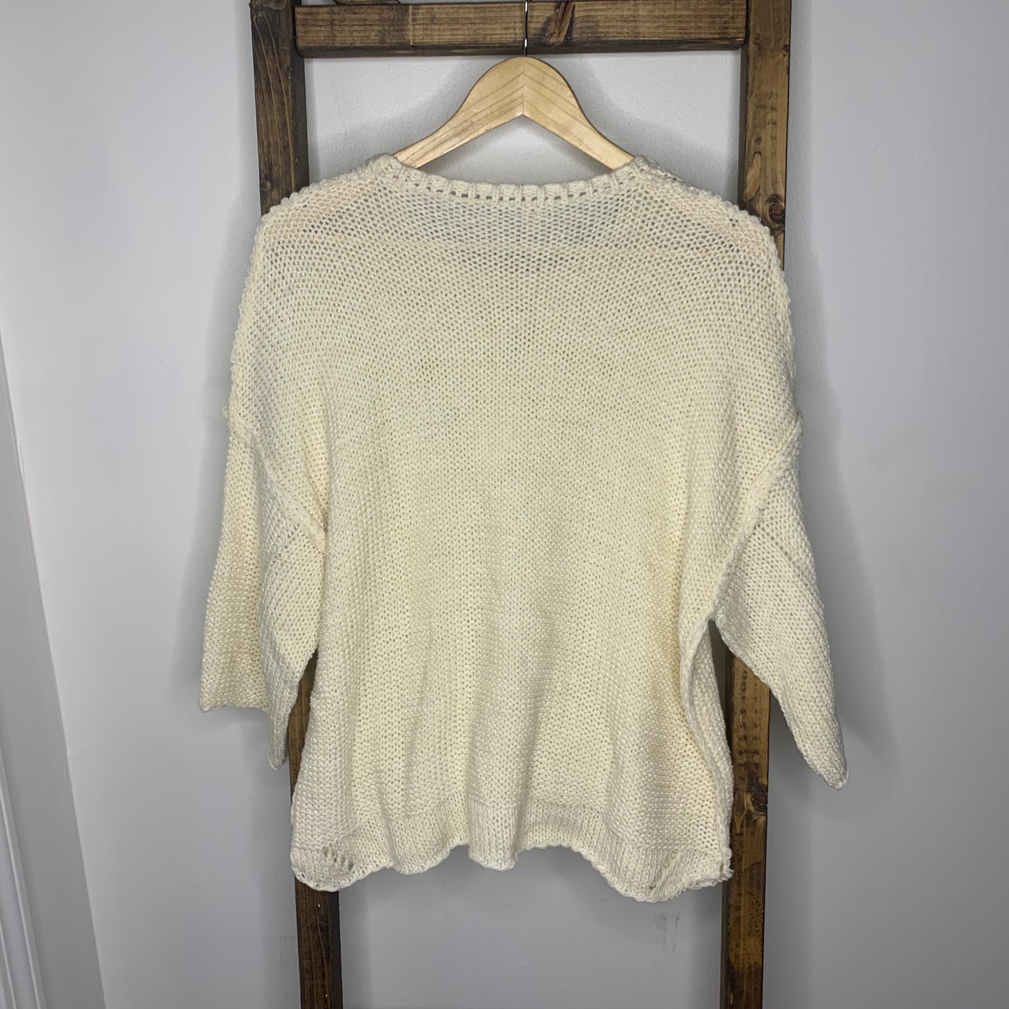 Easel Cream Crewneck Sweater S