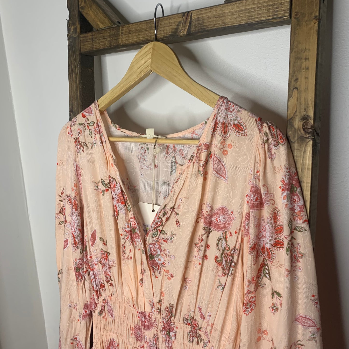 Easel Light Pink Floral Maxi Dress S