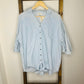 Easel Floral Embellished Chambray Blouse S