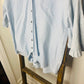 Easel Floral Embellished Chambray Blouse S