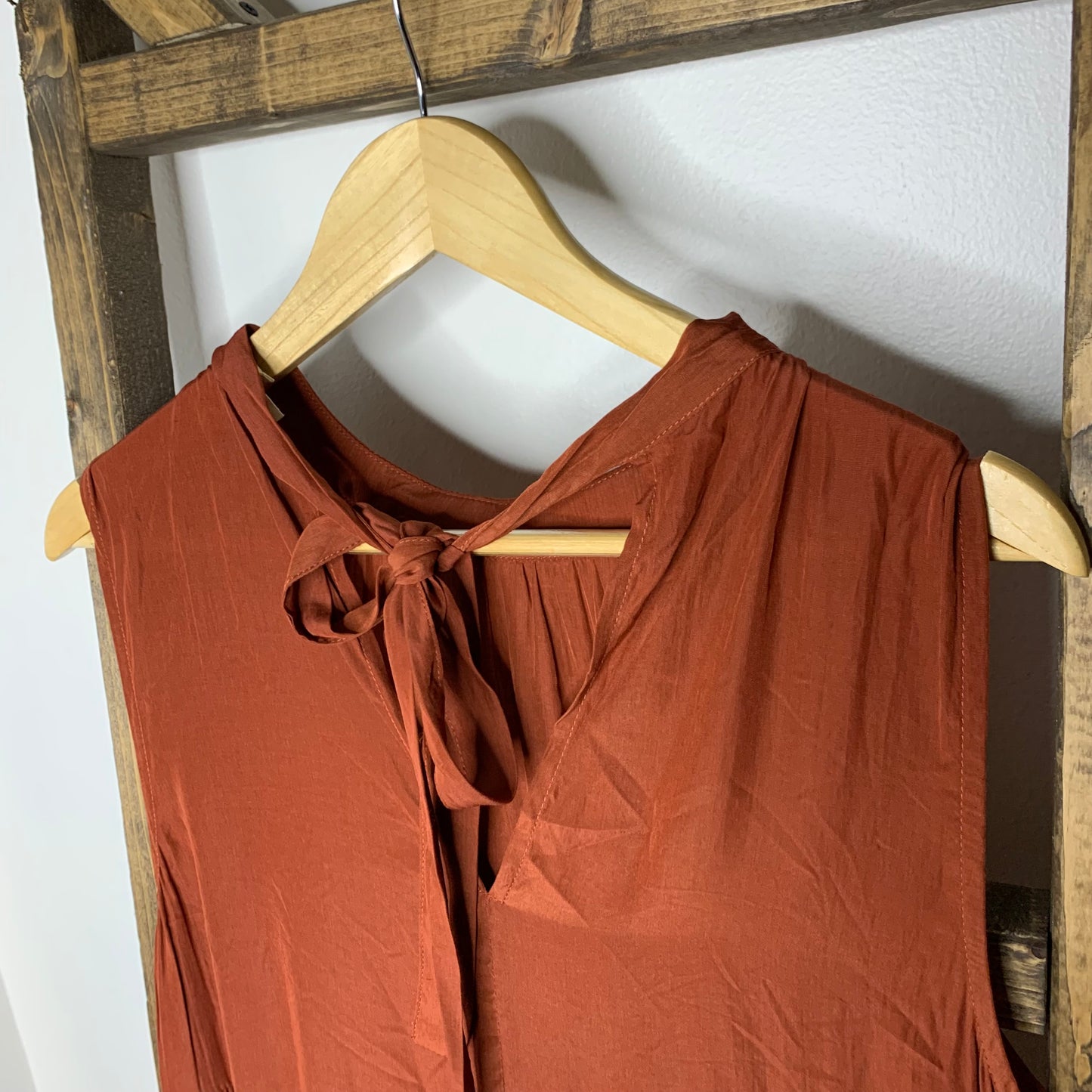 Easel Burnt Orange Maxi Dress S