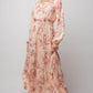 Easel Light Pink Floral Maxi Dress S