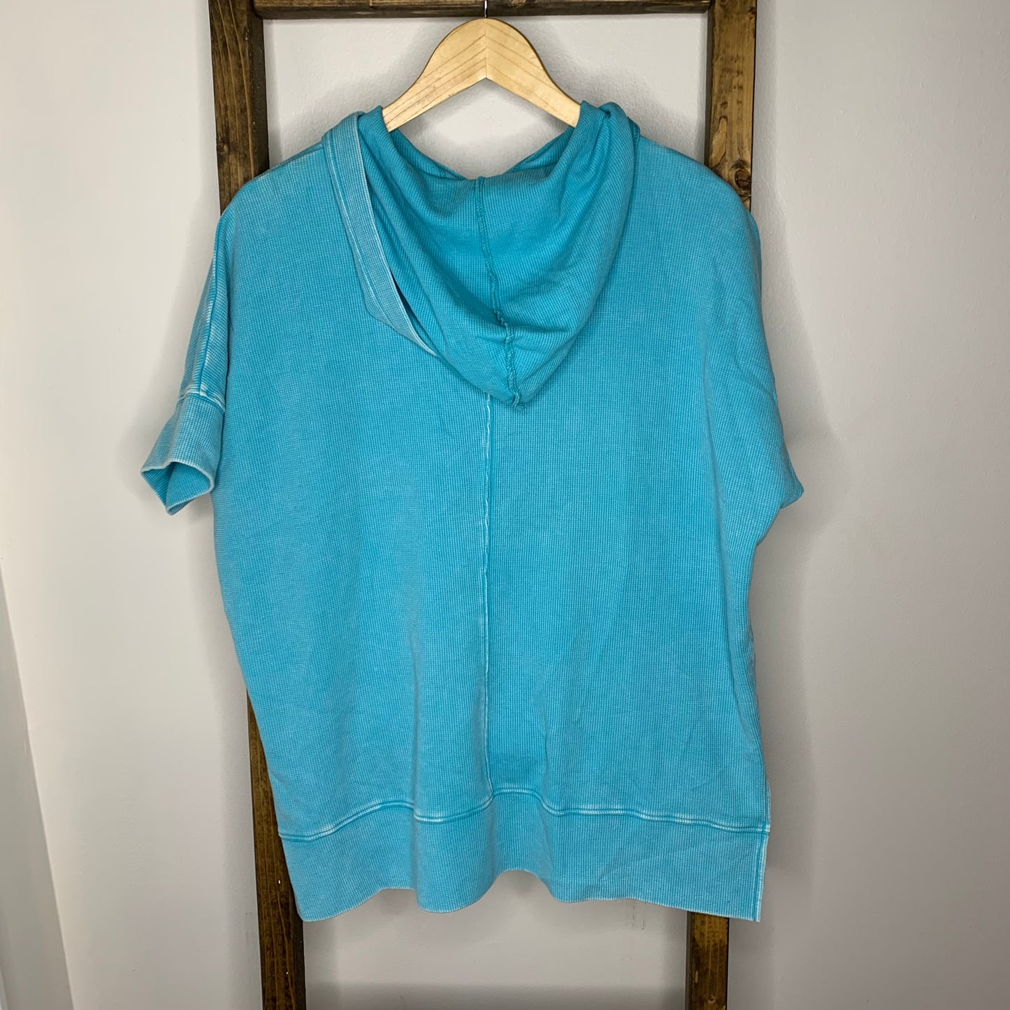 Easel Blue Thermal Hoodie S