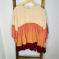 Easel Tiered Colorblock Blouse S