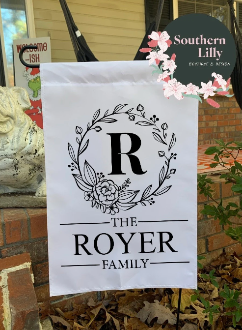 Personalized Decorative Outdoor Garden Flag, Personalized House Warming Gift, Wedding Gift, Cute Wedding Gift, Personalized Gift for Home