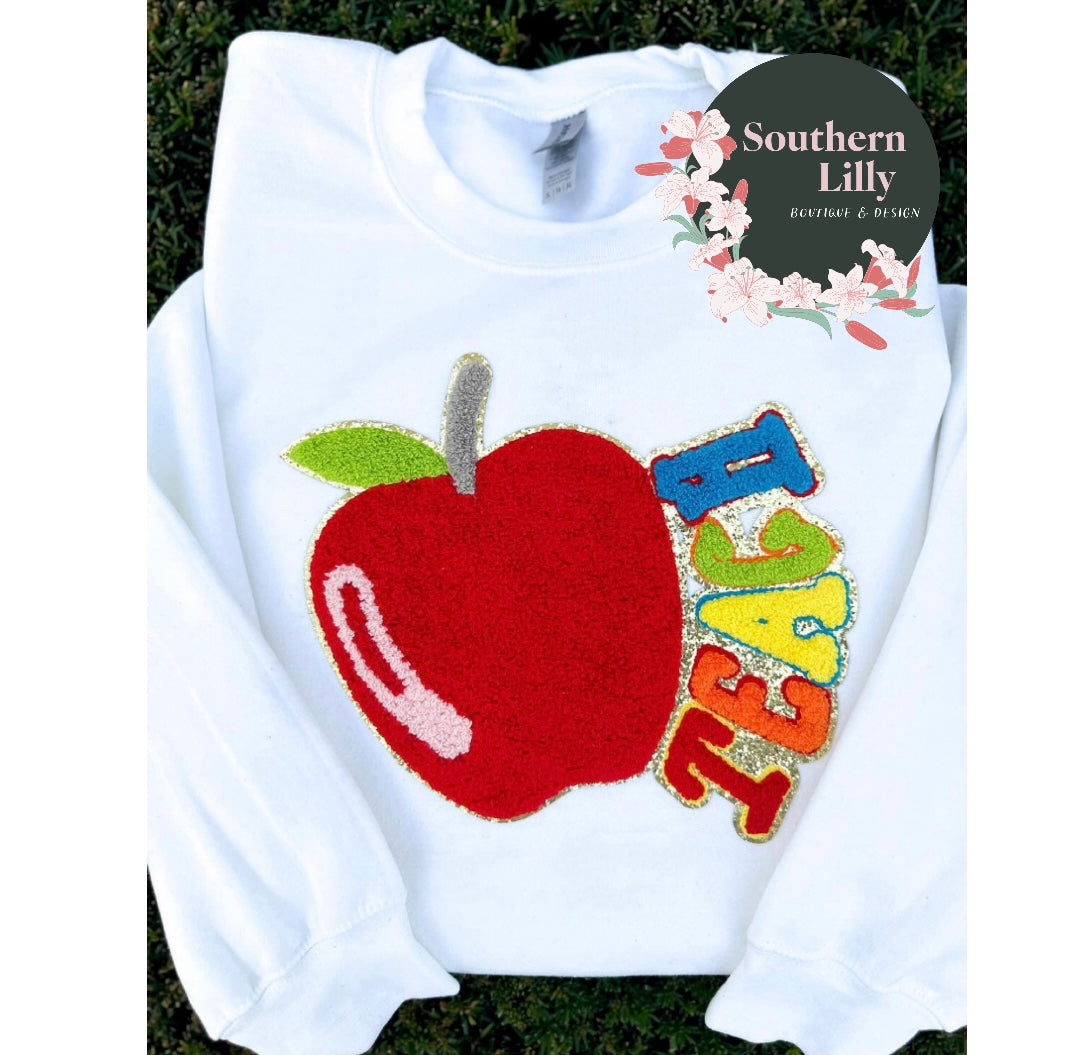 Teach Primary Colors Patch Sweatshirt