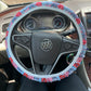 Red Blue & Pink Steering Wheel Cover