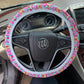 Pink Florals Steering Wheel Cover