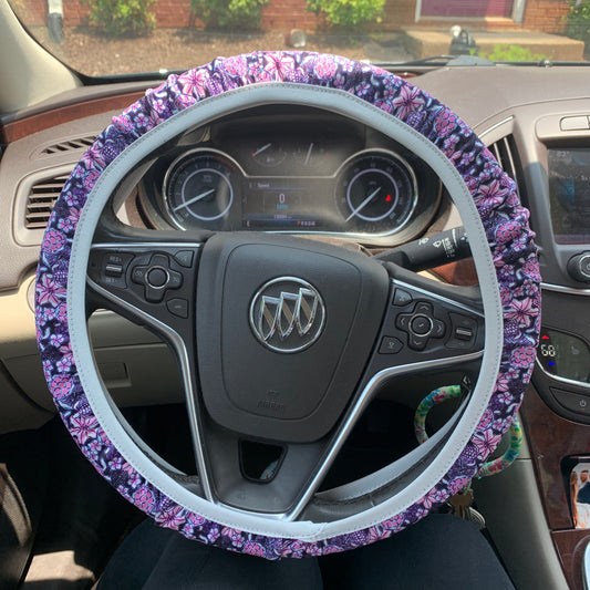 Purple Turtles Steering Wheel Cover