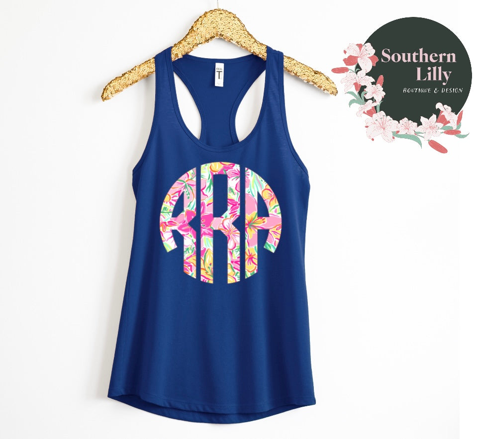 Preppy Inspired Monogram Tank Top