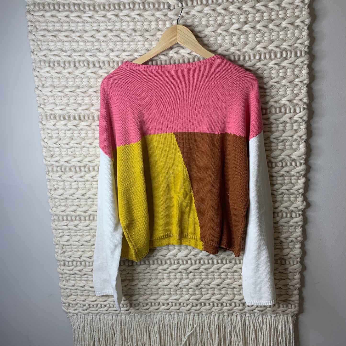 Daisy Patchwork Cropped Sweater