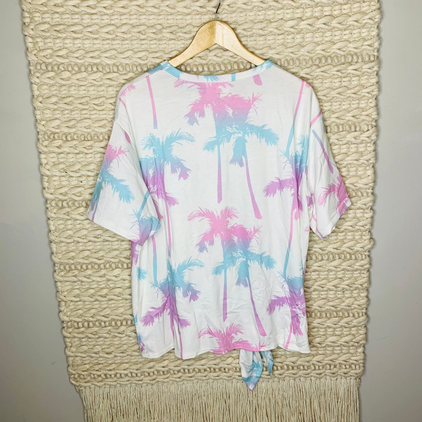 Fantastic Fawn Colorful Palm Trees Oversized Top