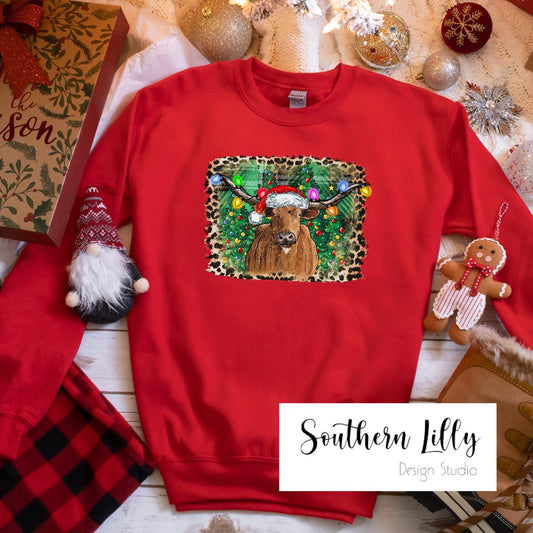 Christmas Cow Sweatshirt