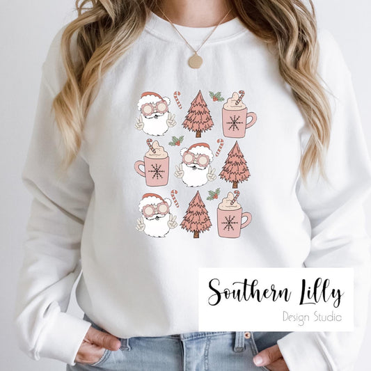 Retro Santa Christmas Sweatshirt