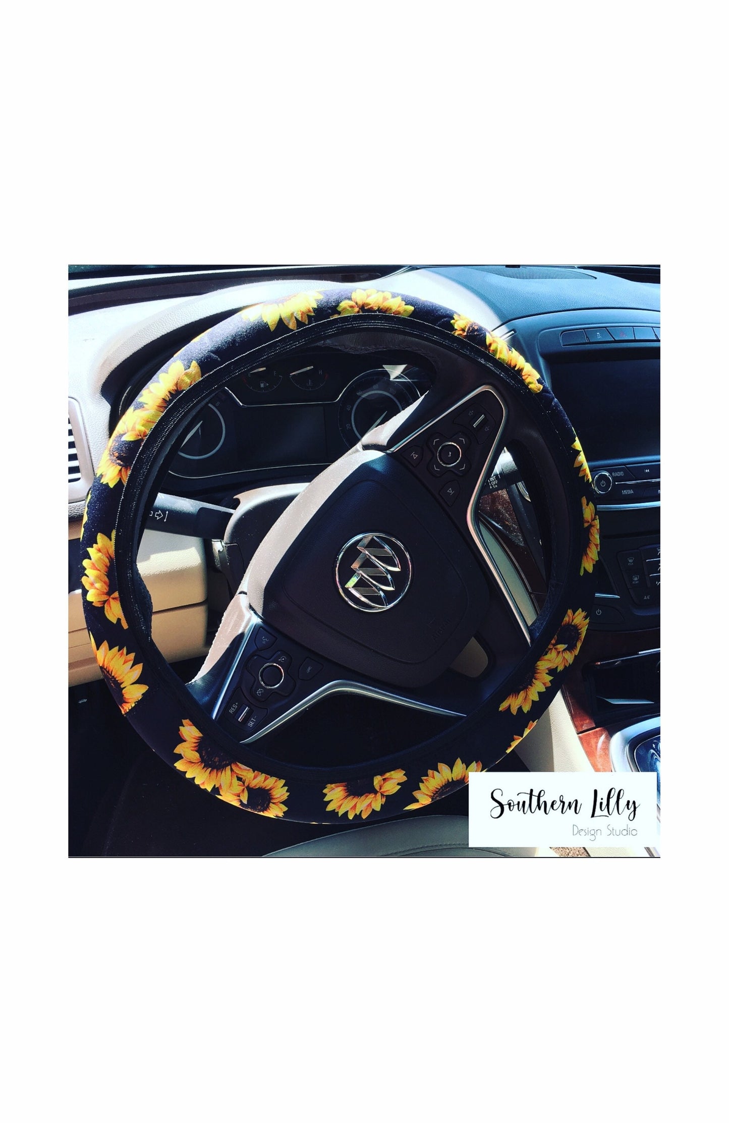 Sunflower Car Steering Wheel Cover