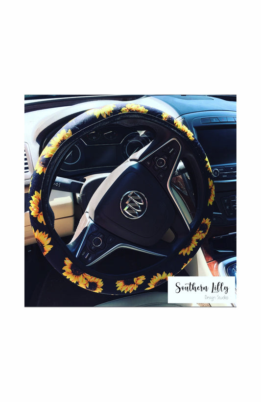 Sunflower Car Steering Wheel Cover