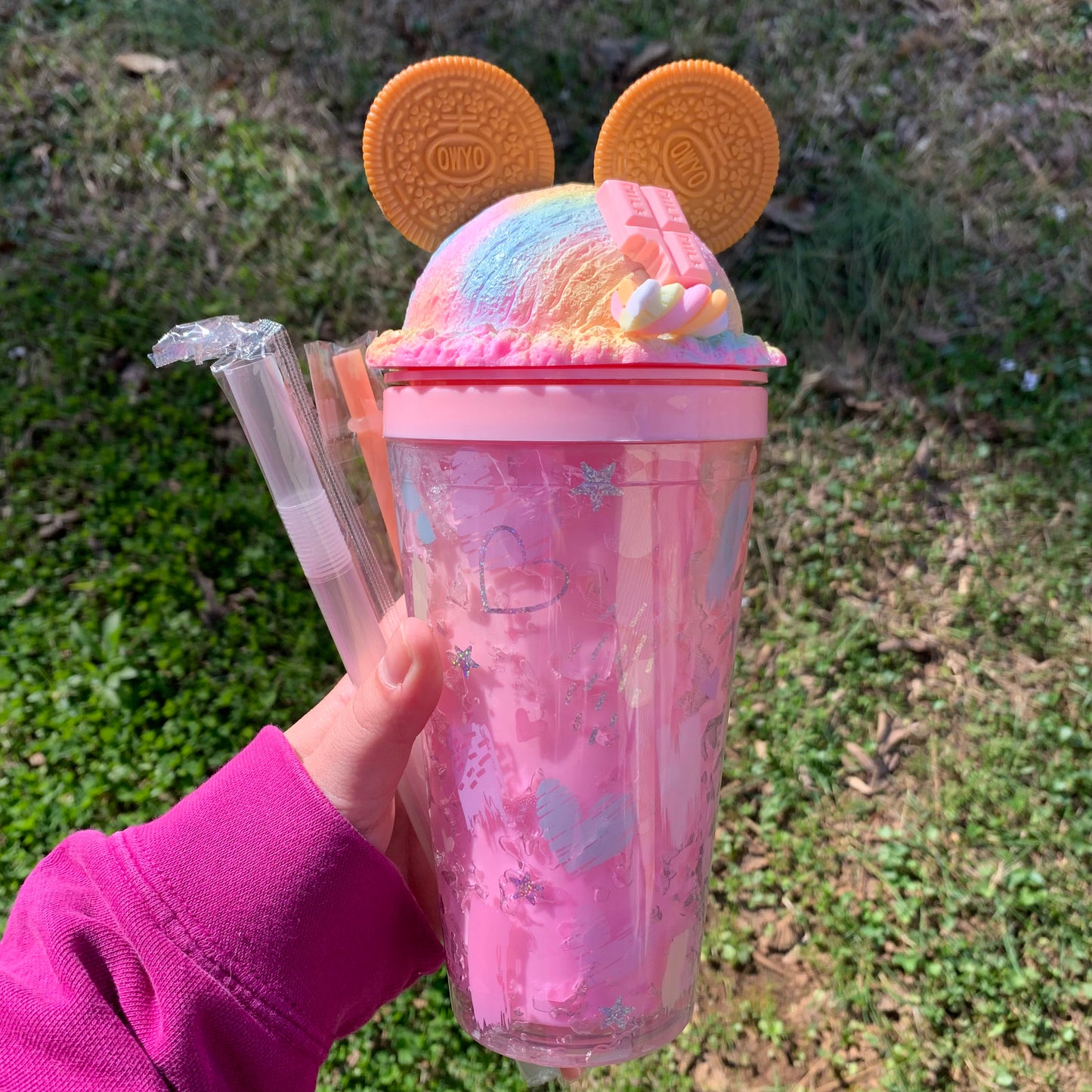 16oz Cookie Mouse Ears Milkshake Cup