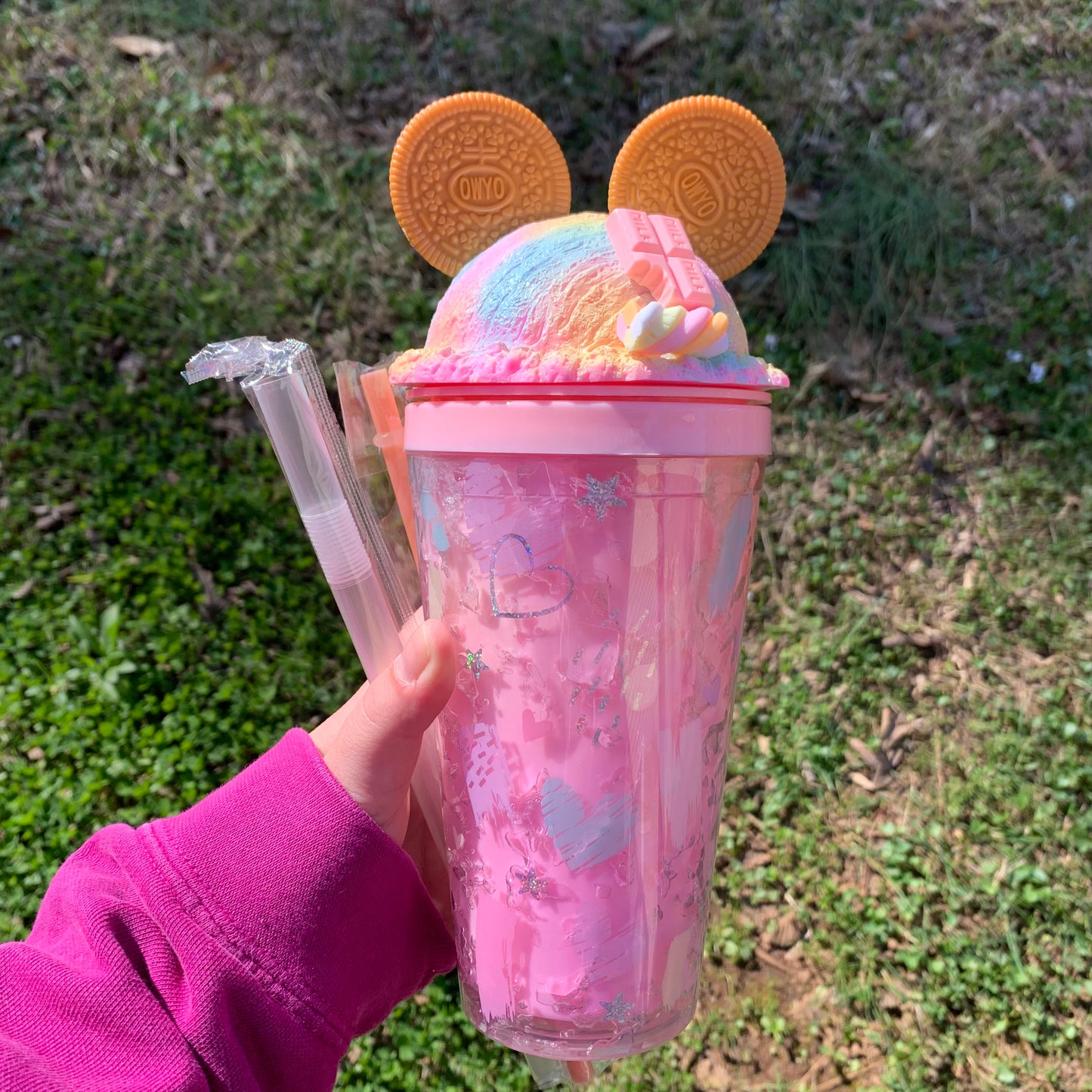 16oz Cookie Mouse Ears Milkshake Cup