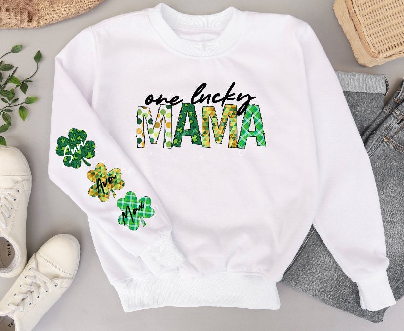 One Lucky Mama Shamrock Sweatshirt