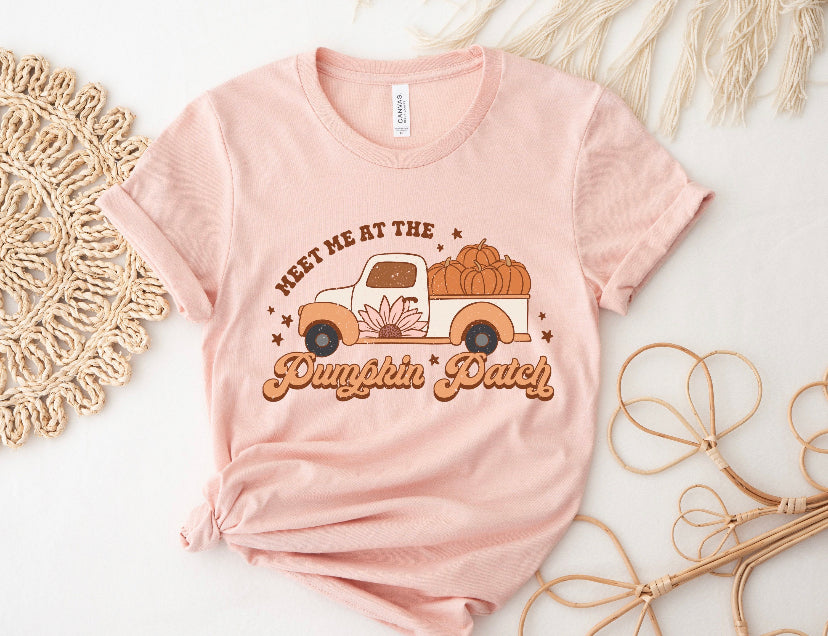 Meet me at The Pumpkin Patch Vintage Truck T-Shirt