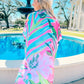 Miami Beach Pink Multi Printed Kimono