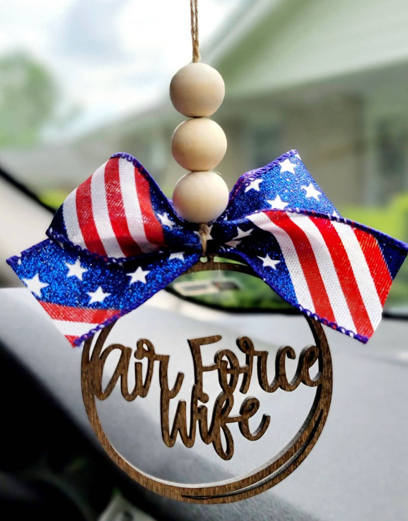 Air Force Wife Car Charm